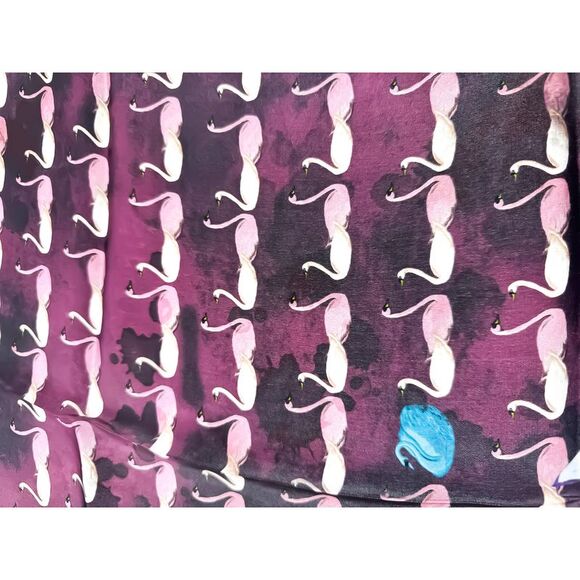 Versace Jeans Couture Plum Multicolor Silk Print Scarf